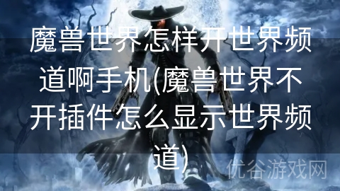 魔兽世界怎样开世界频道啊手机(魔兽世界不开插件怎么显示世界频道)