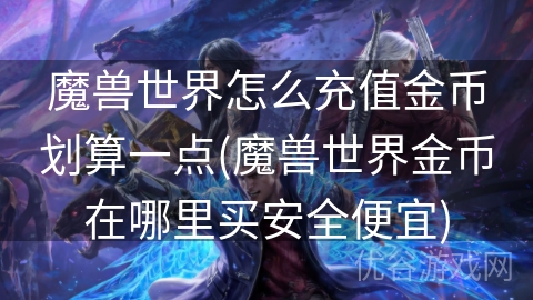 魔兽世界怎么充值金币划算一点(魔兽世界金币在哪里买安全便宜)