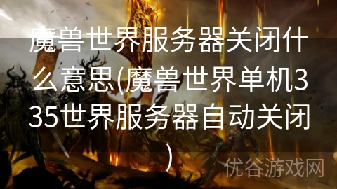 魔兽世界服务器关闭什么意思(魔兽世界单机335世界服务器自动关闭)