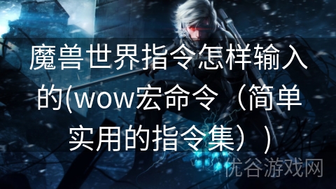 魔兽世界指令怎样输入的(wow宏命令（简单实用的指令集）)