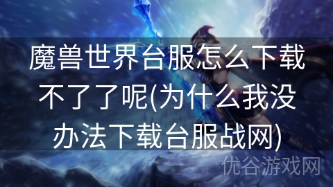 魔兽世界台服怎么下载不了了呢(为什么我没办法下载台服战网)