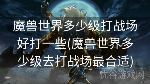 魔兽世界多少级打战场好打一些(魔兽世界多少级去打战场最合适)