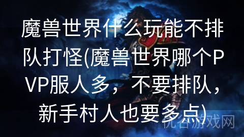 魔兽世界什么玩能不排队打怪(魔兽世界哪个PVP服人多，不要排队，新手村人也要多点)