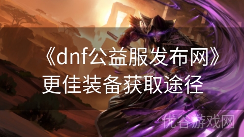 《dnf公益服发布网》更佳装备获取途径