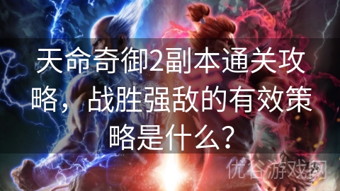 天命奇御2副本通关攻略，战胜强敌的有效策略是什么？