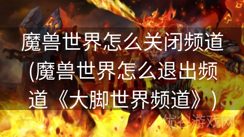 魔兽世界怎么关闭频道(魔兽世界怎么退出频道《大脚世界频道》)