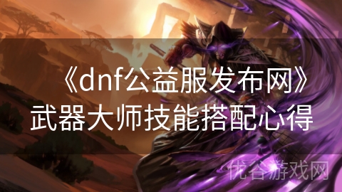 《dnf公益服发布网》武器大师技能搭配心得