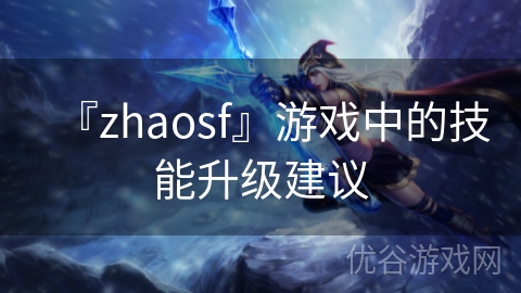 『zhaosf』游戏中的技能升级建议