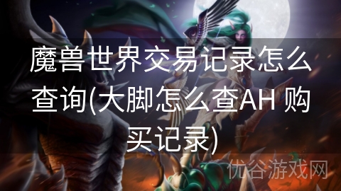 魔兽世界交易记录怎么查询(大脚怎么查AH 购买记录)