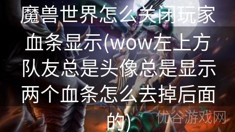 魔兽世界怎么关闭玩家血条显示(wow左上方队友总是头像总是显示两个血条怎么去掉后面的)