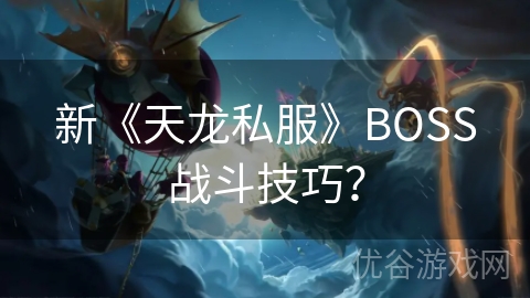 新《天龙私服》BOSS战斗技巧？