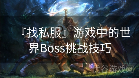 『找私服』游戏中的世界Boss挑战技巧