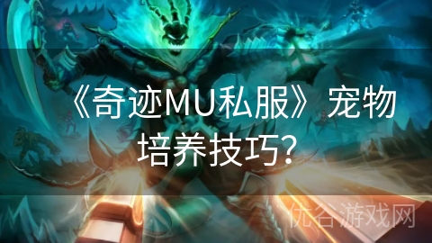 《奇迹MU私服》宠物培养技巧？