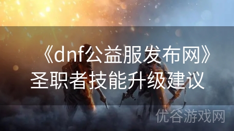 《dnf公益服发布网》圣职者技能升级建议