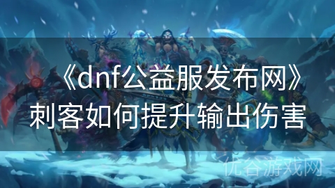 《dnf公益服发布网》刺客如何提升输出伤害