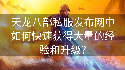 天龙八部私服发布网中如何快速获得大量的经验和升级？