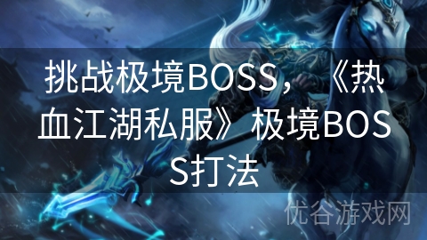 挑战极境BOSS，《热血江湖私服》极境BOSS打法