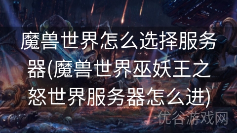 魔兽世界怎么选择服务器(魔兽世界巫妖王之怒世界服务器怎么进)