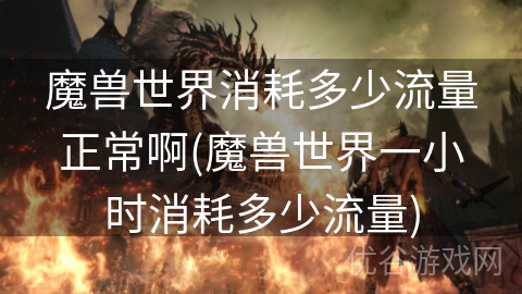 魔兽世界消耗多少流量正常啊(魔兽世界一小时消耗多少流量)