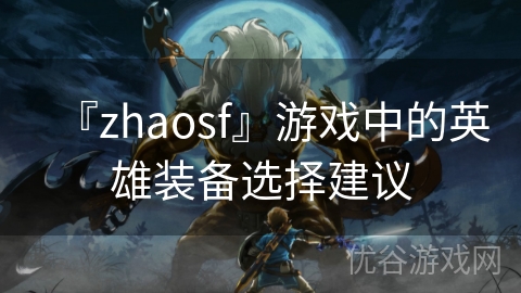 『zhaosf』游戏中的英雄装备选择建议