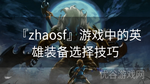 『zhaosf』游戏中的英雄装备选择技巧