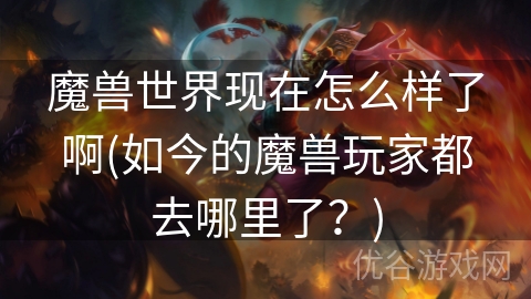 魔兽世界现在怎么样了啊(如今的魔兽玩家都去哪里了？)