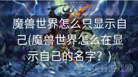 魔兽世界怎么只显示自己(魔兽世界怎么在显示自己的名字？)