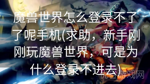 魔兽世界怎么登录不了了呢手机(求助，新手刚刚玩魔兽世界，可是为什么登录不进去)