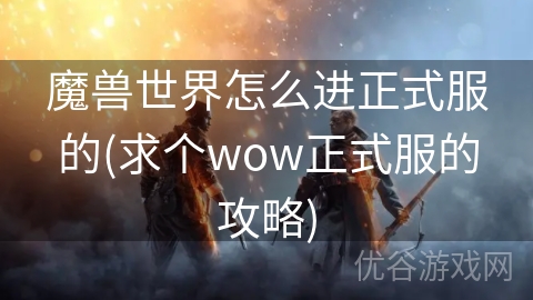 魔兽世界怎么进正式服的(求个wow正式服的攻略)