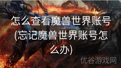 怎么查看魔兽世界账号(忘记魔兽世界账号怎么办)