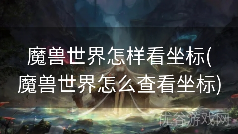 魔兽世界怎样看坐标(魔兽世界怎么查看坐标)