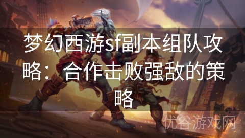 梦幻西游sf副本组队攻略：合作击败强敌的策略