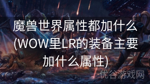 魔兽世界属性都加什么(WOW里LR的装备主要加什么属性)