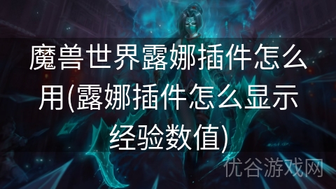 魔兽世界露娜插件怎么用(露娜插件怎么显示经验数值)