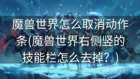 魔兽世界怎么取消动作条(魔兽世界右侧竖的技能栏怎么去掉？)