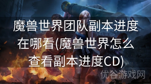 魔兽世界团队副本进度在哪看(魔兽世界怎么查看副本进度CD)