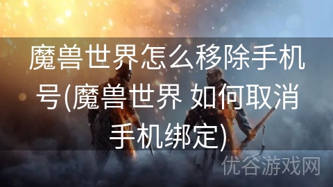 魔兽世界怎么移除手机号(魔兽世界 如何取消手机绑定)