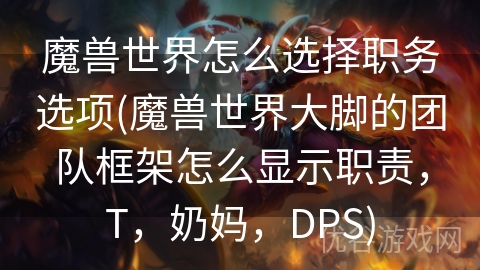 魔兽世界怎么选择职务选项(魔兽世界大脚的团队框架怎么显示职责，T，奶妈，DPS)