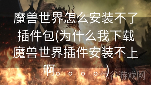 魔兽世界怎么安装不了插件包(为什么我下载魔兽世界插件安装不上啊。。。。)