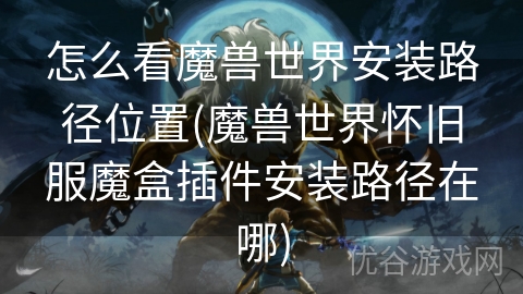 怎么看魔兽世界安装路径位置(魔兽世界怀旧服魔盒插件安装路径在哪)