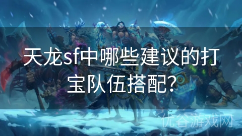 天龙sf中哪些建议的打宝队伍搭配？