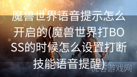 魔兽世界语音提示怎么开启的(魔兽世界打BOSS的时候怎么设置打断技能语音提醒)