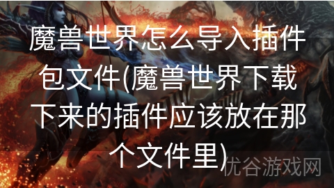 魔兽世界怎么导入插件包文件(魔兽世界下载下来的插件应该放在那个文件里)