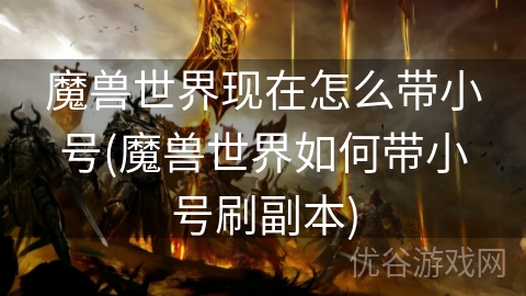 魔兽世界现在怎么带小号(魔兽世界如何带小号刷副本)