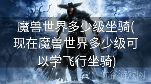 魔兽世界多少级坐骑(现在魔兽世界多少级可以学飞行坐骑)