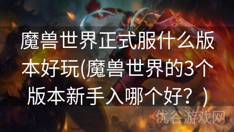 魔兽世界正式服什么版本好玩(魔兽世界的3个版本新手入哪个好？)