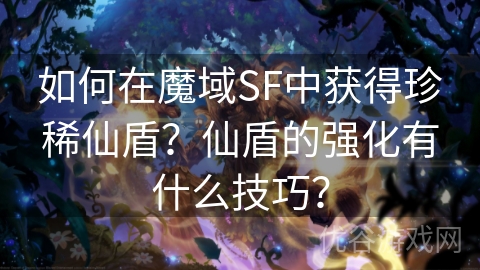 如何在魔域SF中获得珍稀仙盾？仙盾的强化有什么技巧？