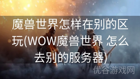 魔兽世界怎样在别的区玩(WOW魔兽世界 怎么去别的服务器)