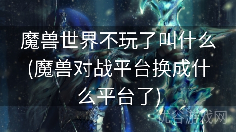 魔兽世界不玩了叫什么(魔兽对战平台换成什么平台了)