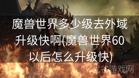 魔兽世界多少级去外域升级快啊(魔兽世界60以后怎么升级快)